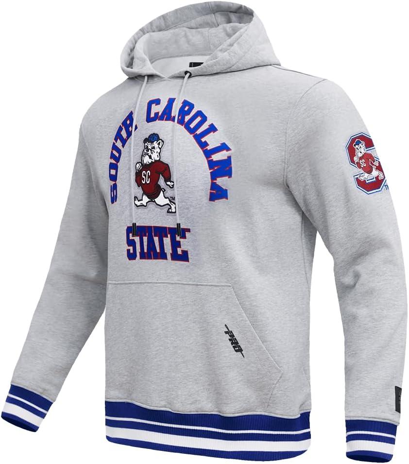 image:imagePro Standard NCAA mens Mens College Classic Chenille Brushed Back French Terry Pull Over HoodieHeather GreyDodger Blue