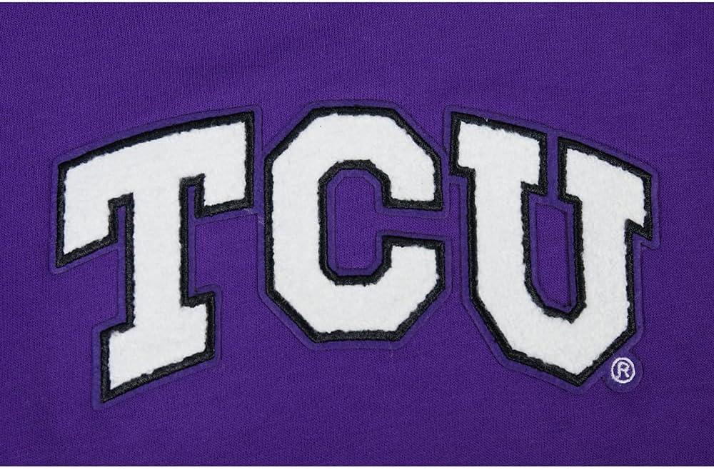 image:imagePro Standard NCAA mens Mens College Classic Chenille Brushed Back French Terry Pull Over HoodiePurple
