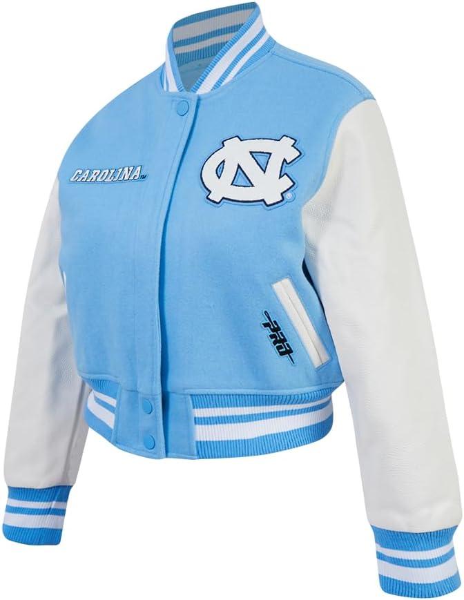 image:imagePro Standard NCAA womens Womens College Classic Chenille Wool Varsity JacketUniversity BlueWhite