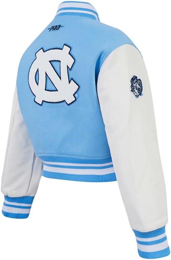 image:imagePro Standard NCAA womens Womens College Classic Chenille Wool Varsity JacketUniversity BlueWhite
