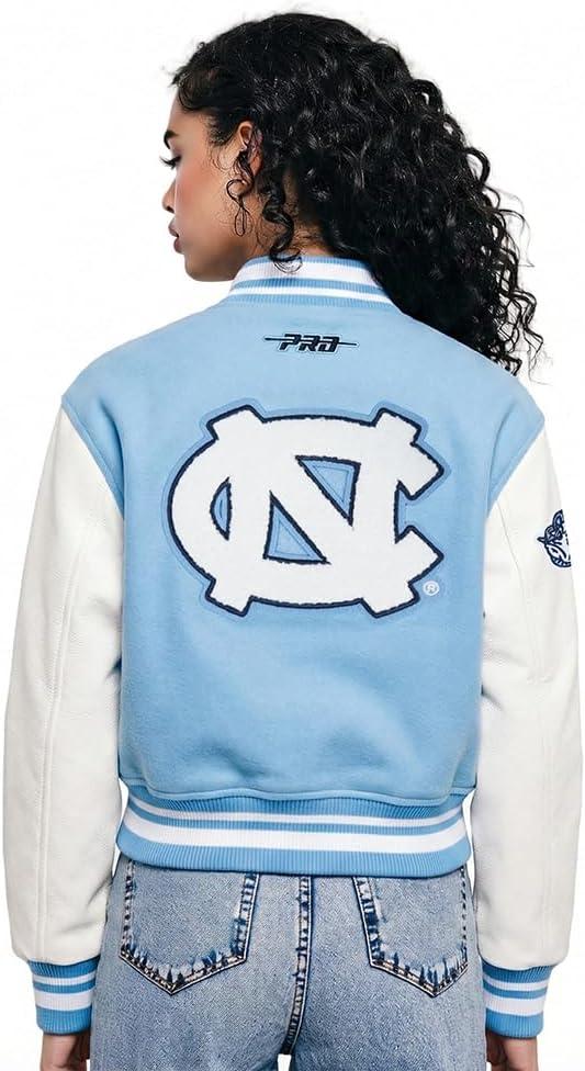 image:imagePro Standard NCAA womens Womens College Classic Chenille Wool Varsity JacketUniversity BlueWhite