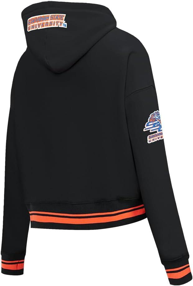image:imagePro Standard NCAA womens Womens College Classic Essentials Brushed Back French Terry Cropped Pullover HoodieBlackOrange