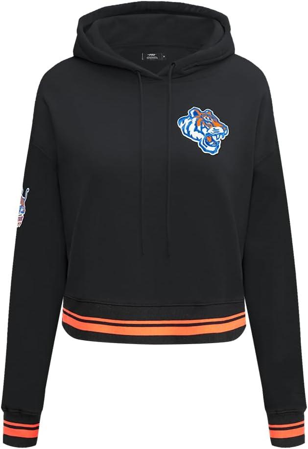 image:imagePro Standard NCAA womens Womens College Classic Essentials Brushed Back French Terry Cropped Pullover HoodieBlackOrange