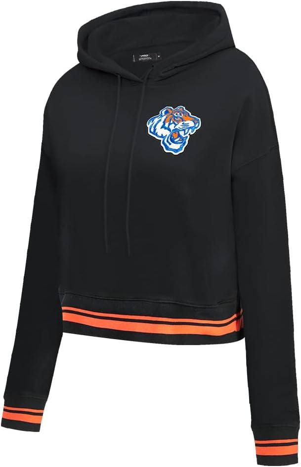 image:imagePro Standard NCAA womens Womens College Classic Essentials Brushed Back French Terry Cropped Pullover HoodieBlackOrange