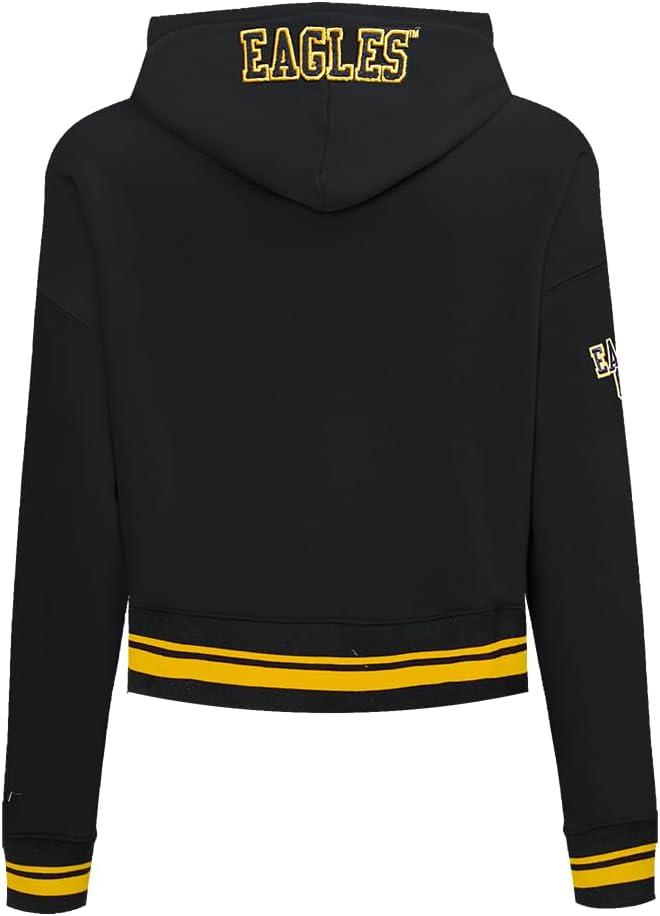 image:imagePro Standard NCAA womens Womens College Classic Essentials Brushed Back French Terry Cropped Pullover HoodieBlackYellow