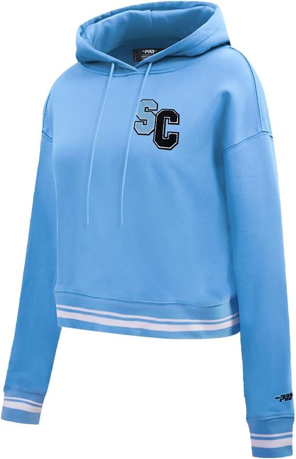 image:imagePro Standard NCAA womens Womens College Classic Essentials Brushed Back French Terry Cropped Pullover HoodieUniversity Blue
