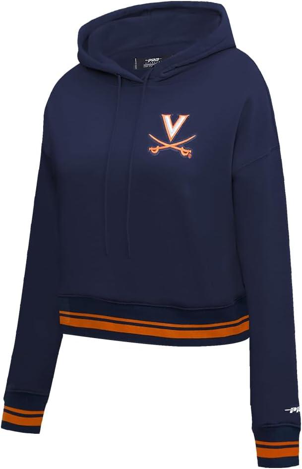 image:imagePro Standard Womens College Classic Essentials Cropped Pullover HoodieMidnight NavyOrangeMidnight Navy