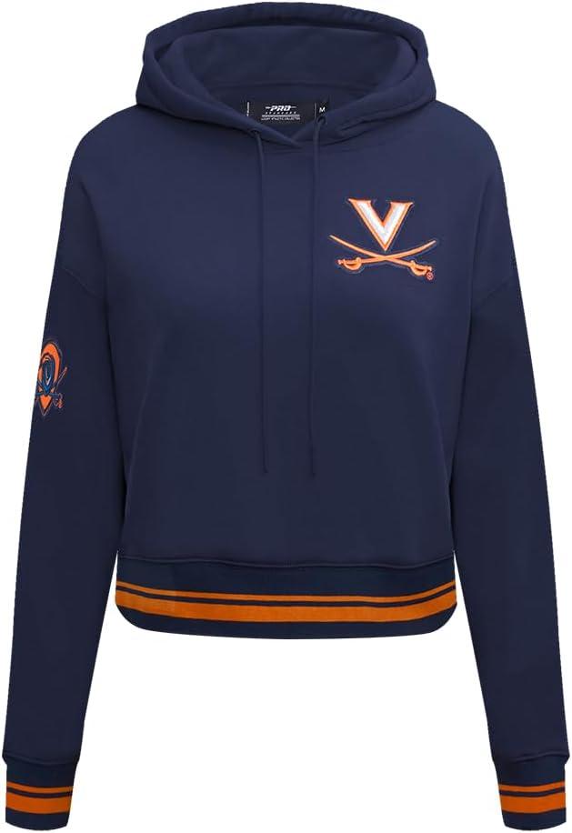 image:imagePro Standard Womens College Classic Essentials Cropped Pullover HoodieMidnight NavyOrangeMidnight Navy