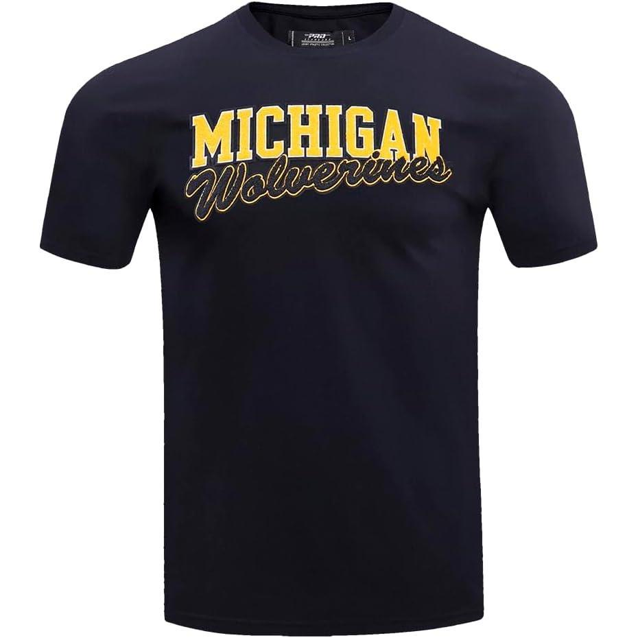 image:imagePro Standard Mens University of Michigan Classic Chenille Short Sleeve Tee Midnight Navy S