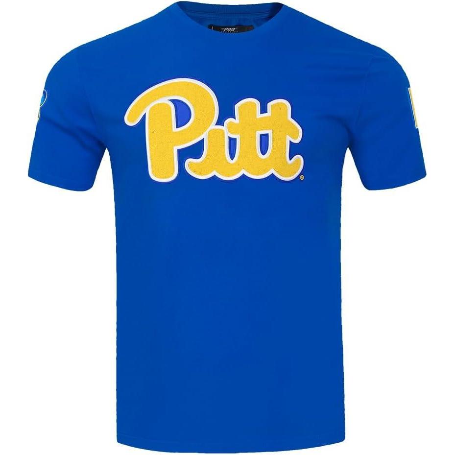 image:imagePro Standard Mens University of Pittsburgh Classic Chenille Short Sleeve Tee Royal Blue 2XL