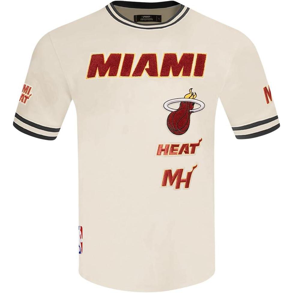 image:imagePro Standard NBA Mens Mens NBA Retro Classics Cotton Double Knit Short Sleeve TeeEggshell Black