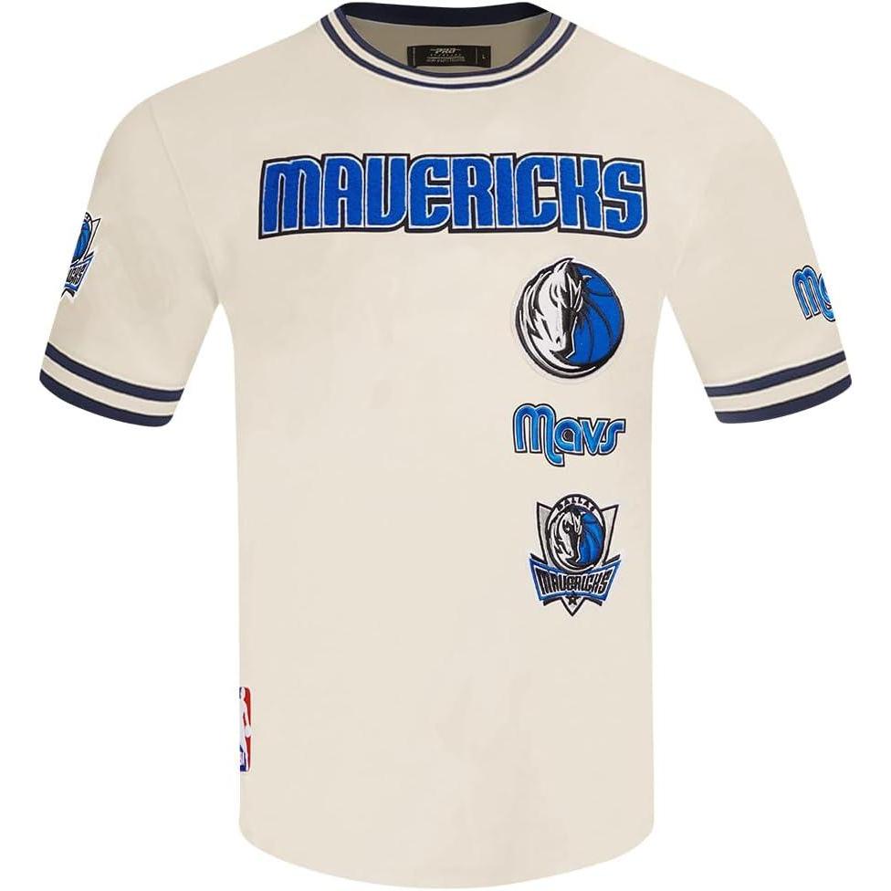 image:imagePro Standard NBA Mens Mens NBA Retro Classics Cotton Double Knit Short Sleeve TeeEggshell Midnight Navy