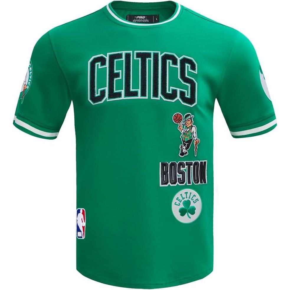 image:imagePro Standard NBA Mens Mens NBA Retro Classics Cotton Double Knit Short Sleeve TeeKelly Green