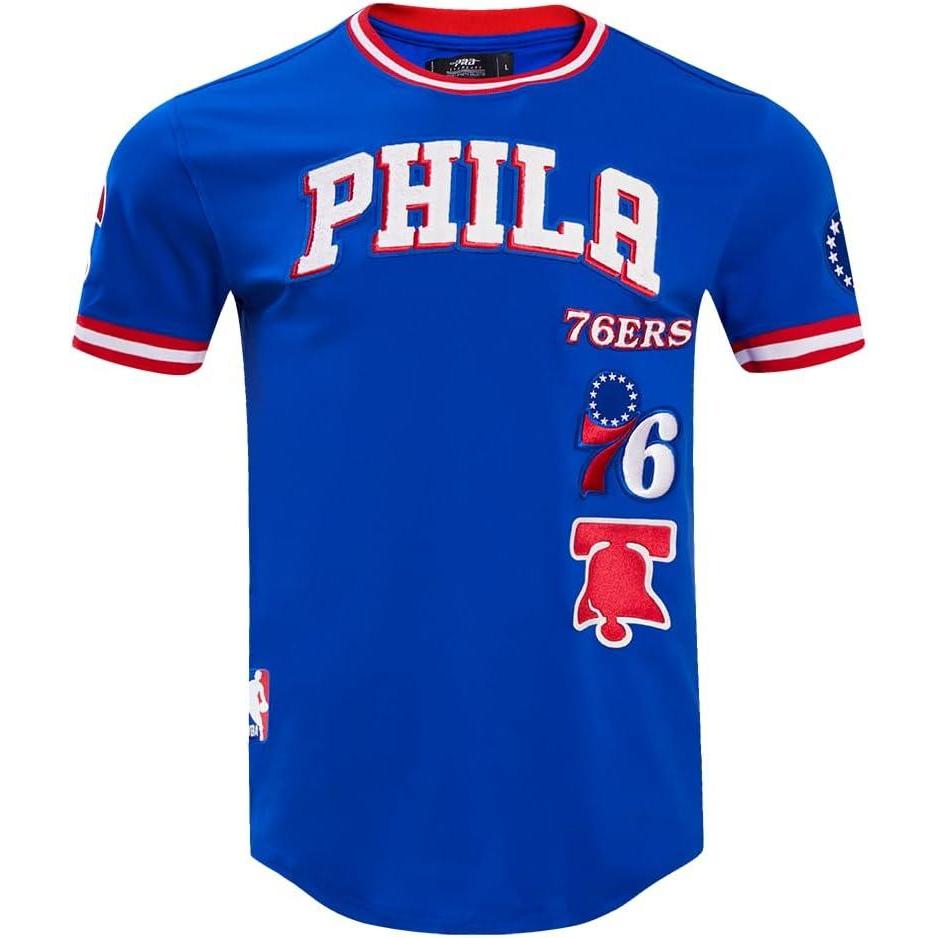 image:imagePro Standard NBA Mens Mens NBA Retro Classics Cotton Double Knit Short Sleeve TeeRoyal BlueRed