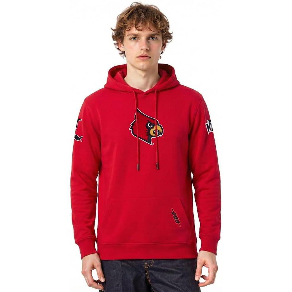 image:imagePro Standard NCAA mens Mens College Classic Chenille Brushed Back French Terry Pull Over HoodieRed