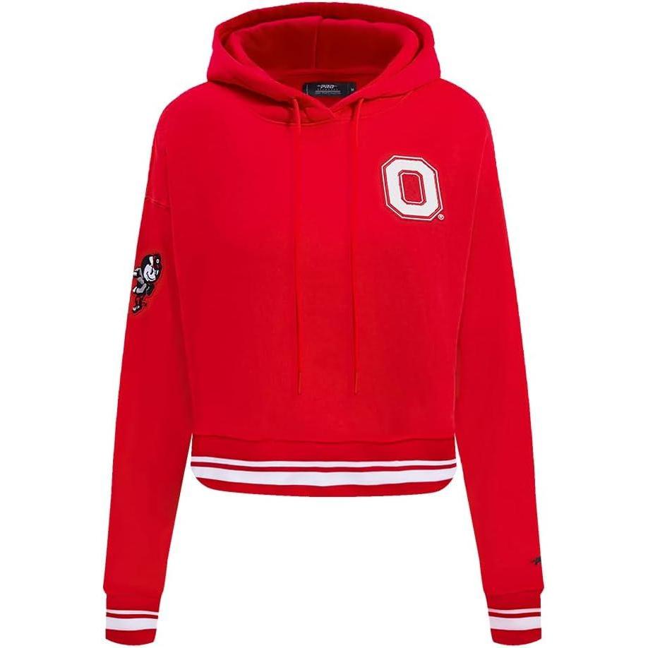 image:imagePro Standard NCAA womens Womens College Classic Essentials Brushed Back French Terry Cropped Pullover HoodieRed