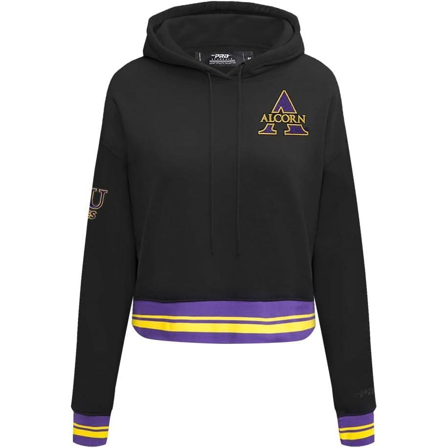 image:imagePro Standard Womens College Classic Essentials Cropped Pullover HoodieBlackPurple