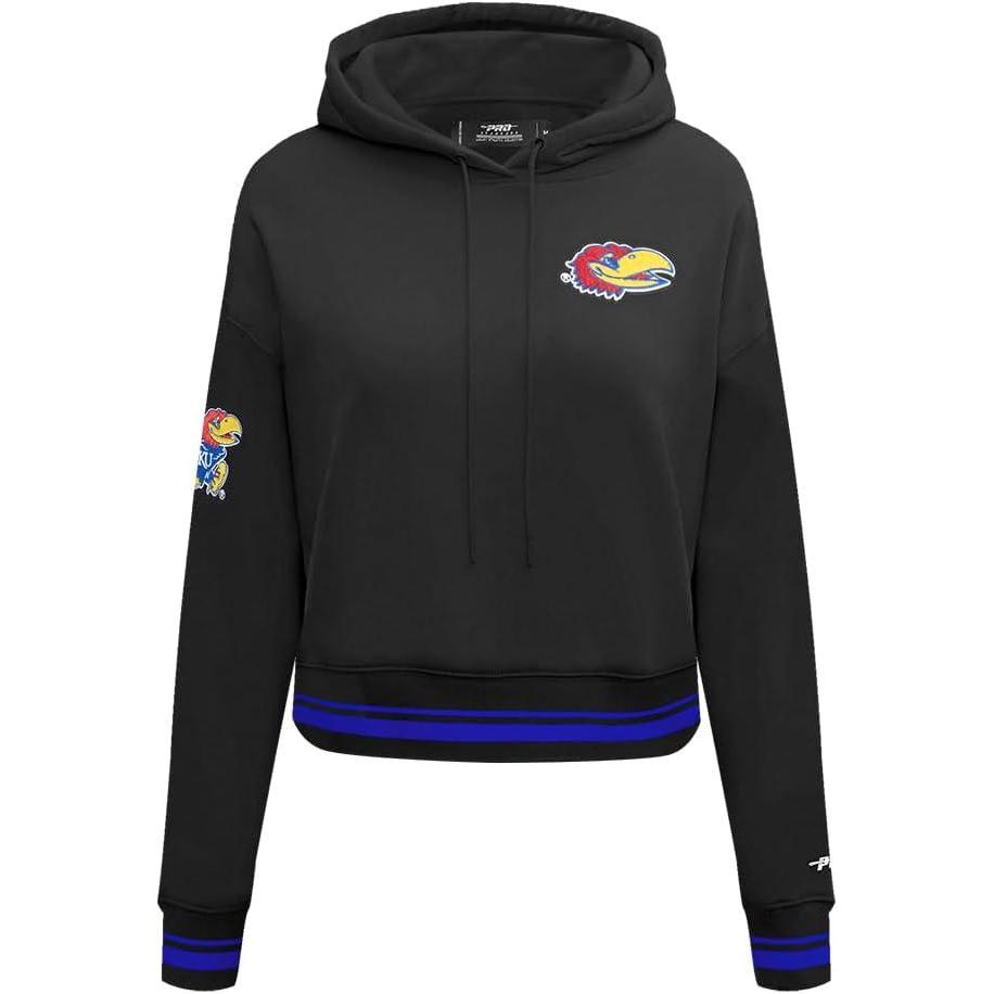 image:imagePro Standard Womens College Classic Essentials Cropped Pullover HoodieBlackRoyal BlueBlack