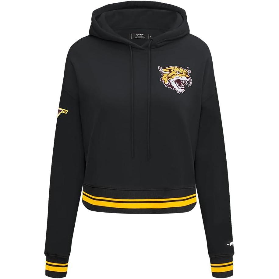 image:imagePro Standard Womens College Classic Essentials Cropped Pullover HoodieBlackYellow