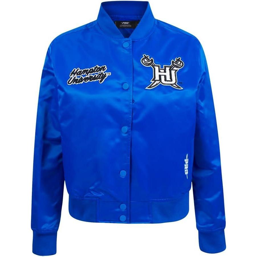 image:imagePro Standard Womens College Hampton University Classic Essentials Satin Jacket Royal Blue Xl