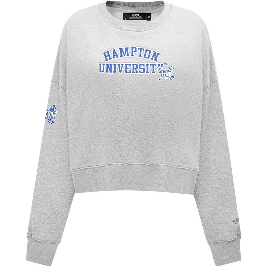 image:imagePro Standard Womens College Hampton University College Classic Essentials Crewneck Sweatshirt Heather Grey M