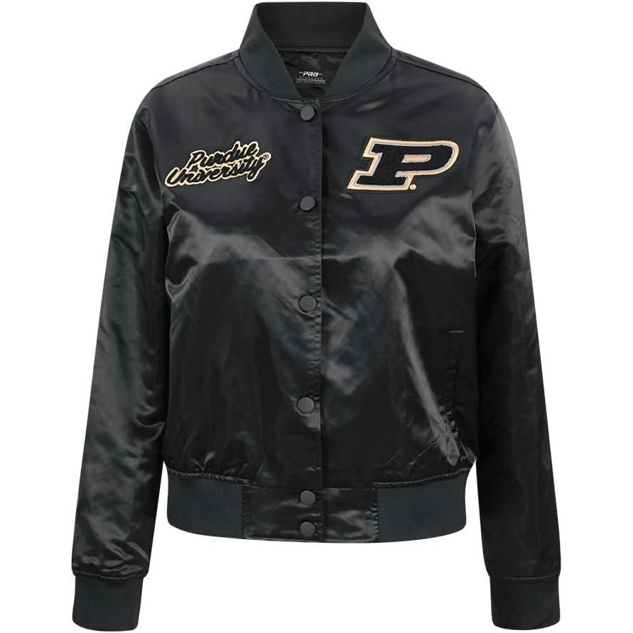 image:imagePro Standard Womens College Purdue University Classic Essentials Satin Jacket Black L