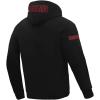 Mens College Stanford University College Classic Chenille Pull Over Hoodie Black XL