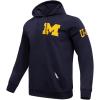 Pro Standard Mens College University Of Michigan College Classic Chenille Pull Over Hoodie Midnight Navy M