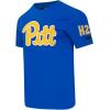 Pro Standard Mens University of Pittsburgh Classic Chenille Short Sleeve Tee Royal Blue 2XL