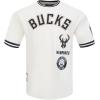Pro Standard NBA Mens Mens NBA Retro Classics Cotton Double Knit Short Sleeve Tee(Eggshell/ Black)