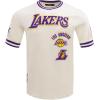 Pro Standard NBA Mens Mens NBA Retro Classics Cotton Double Knit Short Sleeve Tee(Eggshell/ Purple)