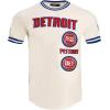 Pro Standard NBA Mens Mens NBA Retro Classics Cotton Double Knit Short Sleeve Tee(Eggshell/Royal Blue)