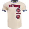 Pro Standard NBA Mens Mens NBA Retro Classics Cotton Double Knit Short Sleeve Tee(Eggshell/Royal Blue)