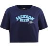 Pro Standard NCAA Womens Womens College Classic Essentials Cotton Short Sleeve Boxy Tee(Midnight Navy)