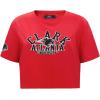 Pro Standard NCAA Womens Womens College Classic Essentials Cotton Short Sleeve Boxy Tee(Red)