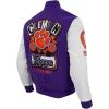 Pro Standard NCAA mens Mens College Campus Ransom Wool Varsity Jacket(Purple/White)