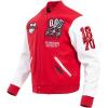 Pro Standard NCAA mens Mens College Campus Ransom Wool Varsity Jacket(Red/White)