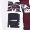 Pro Standard NCAA mens Mens College Campus Ransom Wool Varsity Jacket(Wine/White)
