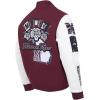 Pro Standard NCAA mens Mens College Campus Ransom Wool Varsity Jacket(Wine/White)