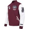 Pro Standard NCAA mens Mens College Campus Ransom Wool Varsity Jacket(Wine/White)