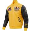 Pro Standard NCAA mens Mens College Campus Ransom Wool Varsity Jacket(Yellow/Black)