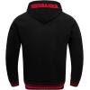 Pro Standard NCAA mens Mens College Classic Chenille Brushed Back French Terry Pull Over Hoodie(Black/Red/Black)