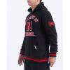 Pro Standard NCAA mens Mens College Classic Chenille Brushed Back French Terry Pull Over Hoodie(Black/Red/Black)