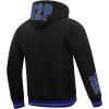 Pro Standard NCAA mens Mens College Classic Chenille Brushed Back French Terry Pull Over Hoodie(Black/Royal Blue/Black)