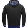 Pro Standard NCAA mens Mens College Classic Chenille Brushed Back French Terry Pull Over Hoodie(Black/Royal Blue/Black)