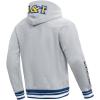 Pro Standard NCAA mens Mens College Classic Chenille Brushed Back French Terry Pull Over Hoodie(Heather Grey/Dodger Blue)
