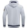 Pro Standard NCAA mens Mens College Classic Chenille Brushed Back French Terry Pull Over Hoodie(Heather Grey/Midnight Navy)