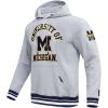 Pro Standard NCAA mens Mens College Classic Chenille Brushed Back French Terry Pull Over Hoodie(Heather Grey/Midnight Navy)