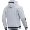 Pro Standard NCAA mens Mens College Classic Chenille Brushed Back French Terry Pull Over Hoodie(Heather Grey/Midnight Navy)