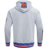 Pro Standard NCAA mens Mens College Classic Chenille Brushed Back French Terry Pull Over Hoodie(Heather Grey/Royal/Orange)